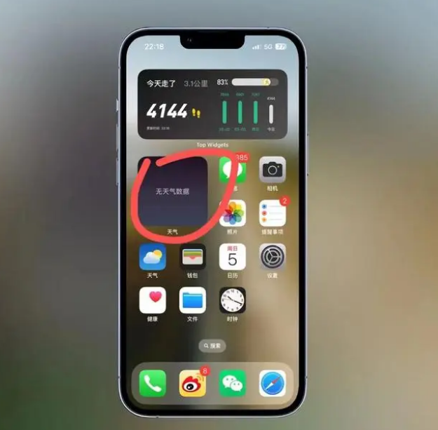 桥西苹果手机维修分享:iOS16主屏幕天气小组件无法正常工作怎么办？ 